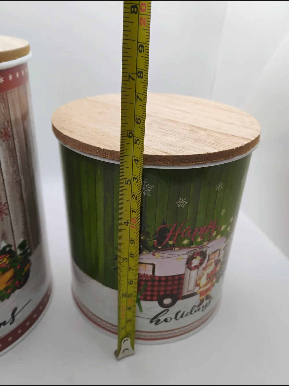 Holiday Decorative Storage Canister Set - Red & Green